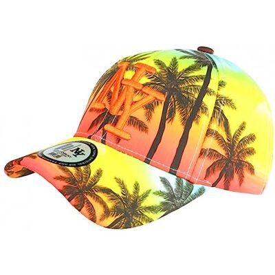 Hip Hop Honour Casquette NY Orange et Bleue Fashion Tropical Sunrise Baseball Taille Unique Orange - Publicité Hip Hop Honour Casquette NY Orange et Bleue Fashion Tropical Sunrise Baseball Taille Unique Orange - Publicité