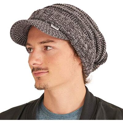 CHARM Bonnet Hiver Visiere Tricot Homme Chapeau Femme Protege Oreille Casquette Tombant Chaud Beanie À Bord Mix Brun - Publicité CHARM Bonnet Hiver Visiere Tricot Homme Chapeau Femme Protege Oreille Casquette Tombant Chaud Beanie À Bord Mix Brun - Publicité