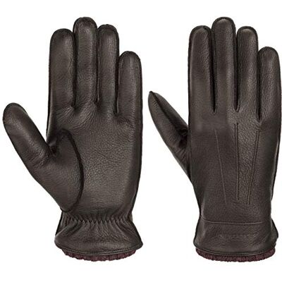 Stetson Gants en Cuir Deer Cashmere Homme pour avec doublure Hiver automne-hiver 8 1/2 HS marron fonce - Publicité Stetson Gants en Cuir Deer Cashmere Homme pour avec doublure Hiver automne-hiver 8 1/2 HS marron fonce - Publicité