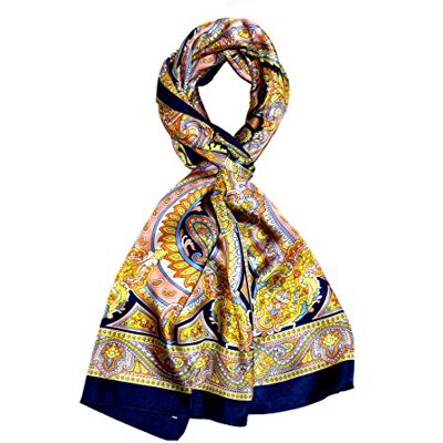 LORENZO cANA seidenschal 50 x 170 cm écharpe 100% soie motif plaisley foulard echarpe designerschal - Publicité LORENZO cANA seidenschal 50 x 170 cm écharpe 100% soie motif plaisley foulard echarpe designerschal - Publicité
