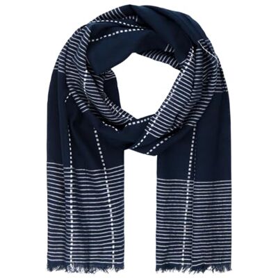 Lindenmann écharpe/écharpe tissée hommes 100% coton, foulard hommes, bleu-blanc - Publicité Lindenmann écharpe/écharpe tissée hommes 100% coton, foulard hommes, bleu-blanc - Publicité