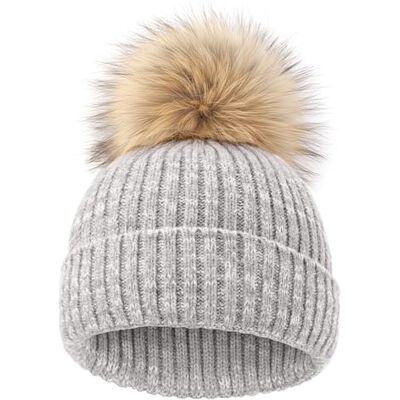 DRESHOW Bonnet pour Bébé Bonnet Hiver Enfant Chapeau Unisexe en Tricot Doux pour Garçons et Filles avec Pompon Mignon Beanies Chaud pour Les Enfants de 3 Mois 8 Ans - Publicité DRESHOW Bonnet pour Bébé Bonnet Hiver Enfant Chapeau Unisexe en Tricot Doux pour Garçons et Filles avec Pompon Mignon Beanies Chaud pour Les Enfants de 3 Mois 8 Ans - Publicité