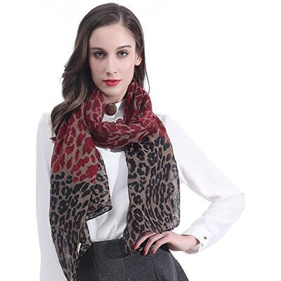 Lina & Lily Écharpe Foulard pour Femme Imprimé Léopard Animal - Publicité Lina & Lily Écharpe Foulard pour Femme Imprimé Léopard Animal - Publicité