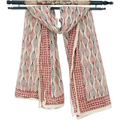 Guru SHOP Paréo léger, sarong, foulard en coton imprimé à la main, homme/femme, ivoire, coton, taille : taille unique, taille unique - Publicité Guru SHOP Paréo léger, sarong, foulard en coton imprimé à la main, homme/femme, ivoire, coton, taille : taille unique, taille unique - Publicité
