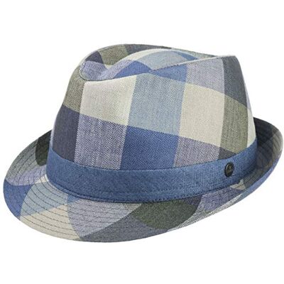 Lierys Payato Checks Chapeau Trilby Fedora Fabrique en Italie Unisexe Printemps Ete - Publicité Lierys Payato Checks Chapeau Trilby Fedora Fabrique en Italie Unisexe Printemps Ete - Publicité