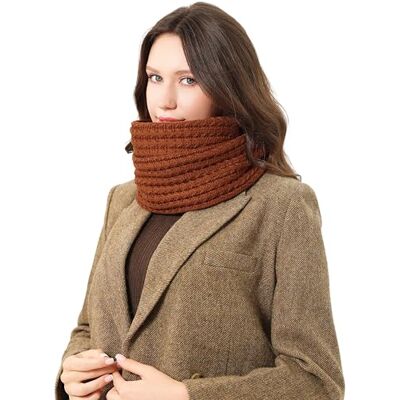 DonDon écharpe femme hiver foulard femme écharpe en laine châle femme tour de cou snood Marron clair - Publicité DonDon écharpe femme hiver foulard femme écharpe en laine châle femme tour de cou snood Marron clair - Publicité