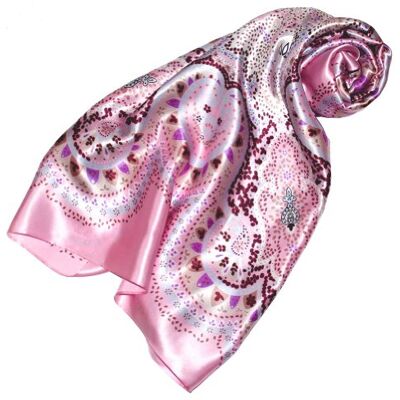 LORENZO CANA Foulard pour la femme – écharpe de 100% soie pour le printemps et l´été, carré avec les mesures de 90 x 90 cm – une sensation de luxe en rose violet bordeaux - Publicité LORENZO CANA Foulard pour la femme – écharpe de 100% soie pour le printemps et l´été, carré avec les mesures de 90 x 90 cm – une sensation de luxe en rose violet bordeaux - Publicité