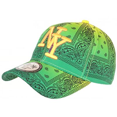 Hip Hop Honour Casquette NY Bandana Verte et Orange Fluo Baseball Fashion Taille Unique Vert - Publicité Hip Hop Honour Casquette NY Bandana Verte et Orange Fluo Baseball Fashion Taille Unique Vert - Publicité
