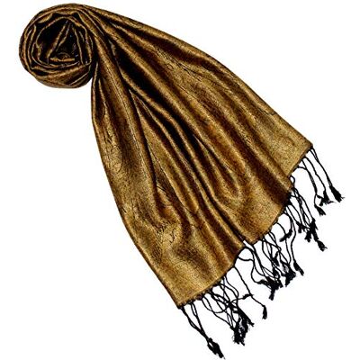 Lorenzo Cana Écharpe en soie pour femme 100 % soie tissée Élégant motif cachemire ton sur ton - Publicité Lorenzo Cana Écharpe en soie pour femme 100 % soie tissée Élégant motif cachemire ton sur ton - Publicité
