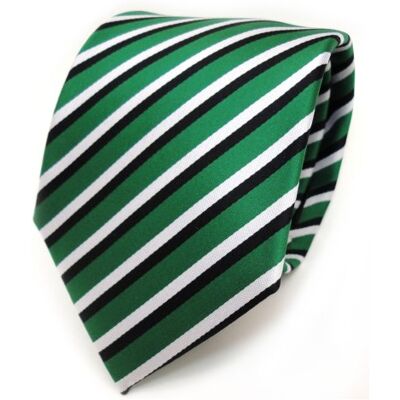TigerTie Designer cravate Tie vert de signal blanc noir rayé - Publicité TigerTie Designer cravate Tie vert de signal blanc noir rayé - Publicité