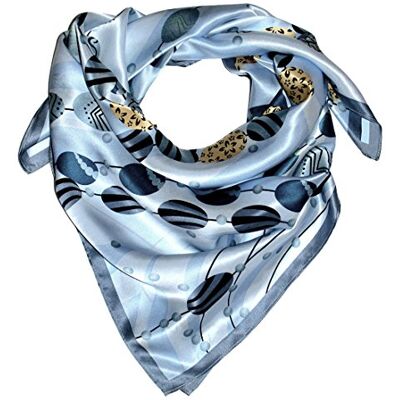 LORENZO CANA Foulard pour la femme – écharpe de 100% soie pour le printemps et l´été, carré avec les mesures de 90 x 90 cm – une sensation de luxe en bleu ciel vert beige ocre - Publicité LORENZO CANA Foulard pour la femme – écharpe de 100% soie pour le printemps et l´été, carré avec les mesures de 90 x 90 cm – une sensation de luxe en bleu ciel vert beige ocre - Publicité