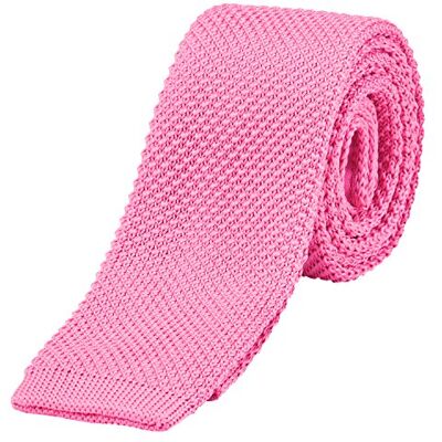 DonDon Cravate étroite en tricot 5 cm rose - Publicité DonDon Cravate étroite en tricot 5 cm rose - Publicité