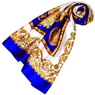 LORENZO CANA Foulard pour la femme – écharpe à la mode de 100% soie pour le printemps et l´été avec les mesures de 100 x 100 cm – soyeux, élégant et très coloré – - Publicité LORENZO CANA Foulard pour la femme – écharpe à la mode de 100% soie pour le printemps et l´été avec les mesures de 100 x 100 cm – soyeux, élégant et très coloré – - Publicité