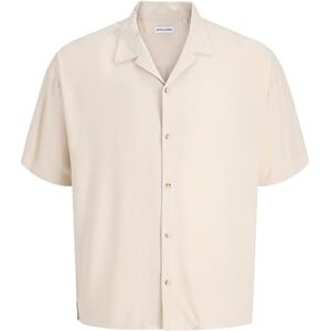 Jack & Jones Jjejeff Resort Solid Shirt SS Sn, Beige Clair, L - Publicité Jack & Jones Jjejeff Resort Solid Shirt SS Sn, Beige Clair, L - Publicité