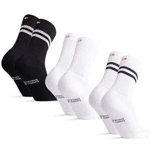 DANISH ENDURANCE Chaussettes de Tennis en Coton, Respirantes & Renforcées, Homme Femme, Lot de 3 ou 6, Multicolore (1x Noir/Blanc, 1x Blanc, 1x Blanc/Noir), 39-42 - Publicité DANISH ENDURANCE Chaussettes de Tennis en Coton, Respirantes & Renforcées, Homme Femme, Lot de 3 ou 6, Multicolore (1x Noir/Blanc, 1x Blanc, 1x Blanc/Noir), 39-42 - Publicité