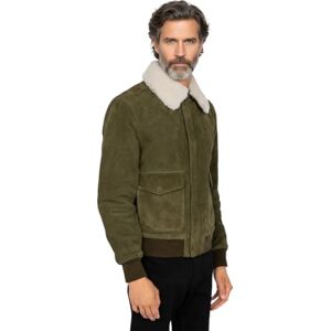 Schott NYC Homme Blouson Cuir, Kaki, L EU - Publicité Schott NYC Homme Blouson Cuir, Kaki, L EU - Publicité
