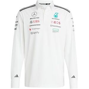 Adidas Homme Mercedes AMG Petronas Formula One Team Team Polo Long Sleeve Men, White/Black, XS - Publicité Adidas Homme Mercedes AMG Petronas Formula One Team Team Polo Long Sleeve Men, White/Black, XS - Publicité