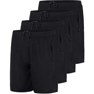 Real Essentials Lot de 4 Shorts de Course à Pied en Maille à séchage Rapide pour Homme avec Poches zippées (Grandes Tailles Disponibles), Set 1, Taille M - Publicité Real Essentials Lot de 4 Shorts de Course à Pied en Maille à séchage Rapide pour Homme avec Poches zippées (Grandes Tailles Disponibles), Set 1, Taille M - Publicité