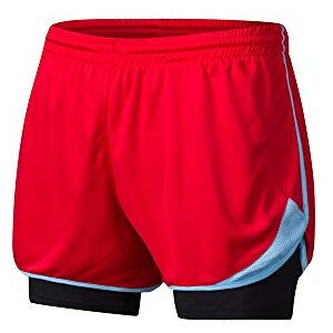 FANSU Hommes 2 en 1 Shorts de Course, Short de Sport Poche Base Layer Stretch Compression Léger Respirant Séchage Rapide Pantalon Court Leggings Bermuda Été (L,Rouge Noir) - Publicité FANSU Hommes 2 en 1 Shorts de Course, Short de Sport Poche Base Layer Stretch Compression Léger Respirant Séchage Rapide Pantalon Court Leggings Bermuda Été (L,Rouge Noir) - Publicité