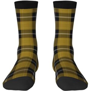 FWJZDSP Chaussettes amusantes à motif tartan jaune, douces et respirantes pour hommes et femmes - Publicité FWJZDSP Chaussettes amusantes à motif tartan jaune, douces et respirantes pour hommes et femmes - Publicité