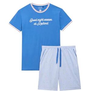 ARTHUR Pyjama Short Homme Good Night Session Ensemble de Pyjama Homme T-Shirt Manches Courtes et Short Coton Issu de l'agriculture Biologique Bleu Taille XL - Publicité ARTHUR Pyjama Short Homme Good Night Session Ensemble de Pyjama Homme T-Shirt Manches Courtes et Short Coton Issu de l'agriculture Biologique Bleu Taille XL - Publicité
