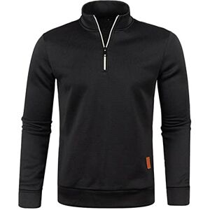 HAOLEI Veste Homme Hiver Col Haut Épais Chandail Sweat Automne Hiver Chaud Veste Sweat-Shirts Manches Longues Mi Saison Décontractée Zipper Manteau pour la Vie Quotidienne, Sport - Publicité