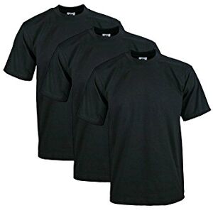 Pro Club 3-Pack Heavyweight Cotton Short Sleeve Crew Neck T-Shirt, Noir, M (Lot de 3) Homme - Publicité Pro Club 3-Pack Heavyweight Cotton Short Sleeve Crew Neck T-Shirt, Noir, M (Lot de 3) Homme - Publicité