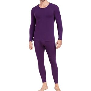 wirarpa Ensemble de sous-vêtements Thermiques Homme Légers Haut & Bas Maillot de Corps Longues et Pantalon Violet Taille M - Publicité wirarpa Ensemble de sous-vêtements Thermiques Homme Légers Haut & Bas Maillot de Corps Longues et Pantalon Violet Taille M - Publicité