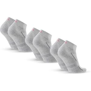 DANISH ENDURANCE Chaussettes de Sport Rembourrées, en Coton Bio, pour Hommes & Femmes, Unisexes, Lot de 3 ou 6 Gris 35-38 - Publicité DANISH ENDURANCE Chaussettes de Sport Rembourrées, en Coton Bio, pour Hommes & Femmes, Unisexes, Lot de 3 ou 6 Gris 35-38 - Publicité