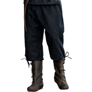 Leonardo Carbone Pantalon médiéval pour homme avec élastique en coton noir, Noir , 3XL - Publicité Leonardo Carbone Pantalon médiéval pour homme avec élastique en coton noir, Noir , 3XL - Publicité