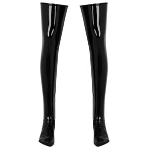 CHICTRY Homme Bas Autofixant Sexy Cuir Verni Wetlook 1 Paire Collants Anti-Dérapant Doux Chaussette Longue Bas de Cuisse Accessoire Noir Leggings Moulant Clubwear M-XXL Noir M - Publicité CHICTRY Homme Bas Autofixant Sexy Cuir Verni Wetlook 1 Paire Collants Anti-Dérapant Doux Chaussette Longue Bas de Cuisse Accessoire Noir Leggings Moulant Clubwear M-XXL Noir M - Publicité