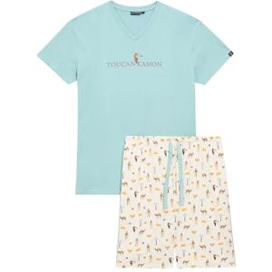 ARTHUR Pyjama Short Homme Toucankamon Ensemble de Pyjama Homme T-Shirt Manches Courtes et Short Coton Issu de l'agriculture Biologique Sable Taille M - Publicité ARTHUR Pyjama Short Homme Toucankamon Ensemble de Pyjama Homme T-Shirt Manches Courtes et Short Coton Issu de l'agriculture Biologique Sable Taille M - Publicité