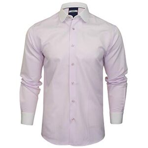 Xact Chemise à col Club/Penny pour Hommes en Motif Chevron, avec col et Poignets Contrastants Blancs. (Herringbone Lilac) M - Publicité Xact Chemise à col Club/Penny pour Hommes en Motif Chevron, avec col et Poignets Contrastants Blancs. (Herringbone Lilac) M - Publicité