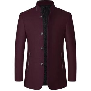 HUIANGLIYG Blazer en Tweed pour Homme, Veste de Costume Vintage en Laine Mélangée À Chevrons, Col Mandarin, Trench Coat Court en Laine, Coupe Slim, Pardessus Simple Boutonnage pour L'Automne et L - Publicité HUIANGLIYG Blazer en Tweed pour Homme, Veste de Costume Vintage en Laine Mélangée À Chevrons, Col Mandarin, Trench Coat Court en Laine, Coupe Slim, Pardessus Simple Boutonnage pour L'Automne et L - Publicité