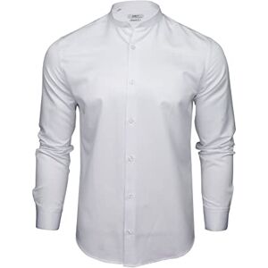Xact Chemise à col Mao/Bande en Tissu Chevron pour Hommes à Manches Longues Coupe régulière (White) M - Publicité Xact Chemise à col Mao/Bande en Tissu Chevron pour Hommes à Manches Longues Coupe régulière (White) M - Publicité