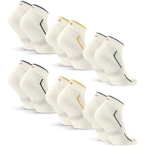 DANISH ENDURANCE Chaussettes de Sport Rembourrées, en Coton Bio, pour Hommes & Femmes, Lot de 3 ou 6 Multicolore (2xBlanc cassé/Vert foncé, 2xBlanc cassé/Bleu marine, 2xBlanc cassé/Moutarde) 43-47 - Publicité DANISH ENDURANCE Chaussettes de Sport Rembourrées, en Coton Bio, pour Hommes & Femmes, Lot de 3 ou 6 Multicolore (2xBlanc cassé/Vert foncé, 2xBlanc cassé/Bleu marine, 2xBlanc cassé/Moutarde) 43-47 - Publicité