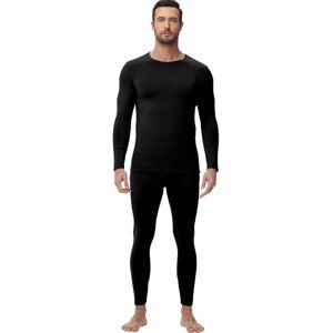 wirarpa Ensemble de sous-vêtements Thermiques Homme Doublé Polaire Haut & Bas Maillot de Corps Longues et Pantalon Pyjama Hiver Noir Taille L - Publicité wirarpa Ensemble de sous-vêtements Thermiques Homme Doublé Polaire Haut & Bas Maillot de Corps Longues et Pantalon Pyjama Hiver Noir Taille L - Publicité