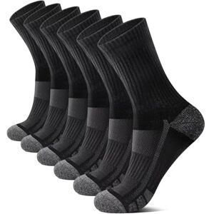 YouShow Lot de 6 paires de chaussettes de randonnée, de tennis, de sport, rembourrées, respirantes et douces en coton, Noir x 6, 47-50 - Publicité YouShow Lot de 6 paires de chaussettes de randonnée, de tennis, de sport, rembourrées, respirantes et douces en coton, Noir x 6, 47-50 - Publicité