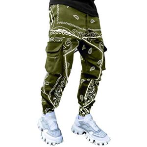 ORANDESIGNE Pantalons Cargo à Imprimé Cachemire Homme Pantalon Sport Multi Poches Casual Mode Slim Fit Pantalons Jogging Armée Verte XL - Publicité ORANDESIGNE Pantalons Cargo à Imprimé Cachemire Homme Pantalon Sport Multi Poches Casual Mode Slim Fit Pantalons Jogging Armée Verte XL - Publicité