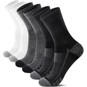 YouShow Lot de 6 paires de chaussettes de randonnée, de tennis, de sport, rembourrées, respirantes et douces en coton, 2 noires, 2 blanches, 2 gris foncé, 43-46 - Publicité YouShow Lot de 6 paires de chaussettes de randonnée, de tennis, de sport, rembourrées, respirantes et douces en coton, 2 noires, 2 blanches, 2 gris foncé, 43-46 - Publicité