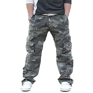 DAIHAN Homme Adultes Combat Pantalons Treillis Militaire Cargo Pantalon de Travail Multi Poches Coton Camouflage en Vrac Loisir Gris 31 - Publicité DAIHAN Homme Adultes Combat Pantalons Treillis Militaire Cargo Pantalon de Travail Multi Poches Coton Camouflage en Vrac Loisir Gris 31 - Publicité