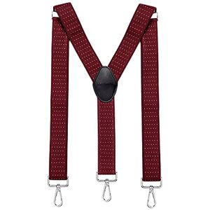 MASADA Bretelles pour hommes Mousqueton robustes 3,5 cm de large jusqu'à 195 cm de hauteur Pointillé-rouge blanc - Publicité MASADA Bretelles pour hommes Mousqueton robustes 3,5 cm de large jusqu'à 195 cm de hauteur Pointillé-rouge blanc - Publicité