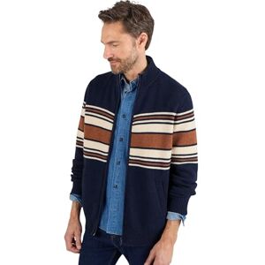 Damart Gilet zippé col Montant 50% Laine Homme Bleu Taille XL (110-117) - Publicité Damart Gilet zippé col Montant 50% Laine Homme Bleu Taille XL (110-117) - Publicité