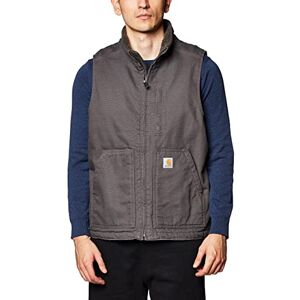 Carhartt 104277 Gilet à col montant en toile délavée pour homme avec doublure en Sherpa, gravier, 4XL grand haut - Publicité Carhartt 104277 Gilet à col montant en toile délavée pour homme avec doublure en Sherpa, gravier, 4XL grand haut - Publicité