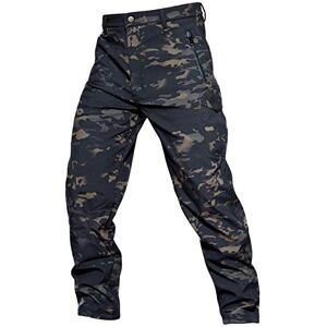 Czen Pantalon tactique camouflage pour hommes Softshell doublé en molleton militaire multipoches en plein air trekking pantalon imperméable chaud épaissir pantalon de chasse (cp black,3XL) - Publicité Czen Pantalon tactique camouflage pour hommes Softshell doublé en molleton militaire multipoches en plein air trekking pantalon imperméable chaud épaissir pantalon de chasse (cp black,3XL) - Publicité