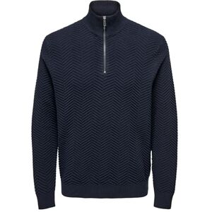 Only & SONS Onsmace Reg 12 Herringbon Half Zip Knit pour Homme, Blazer Bleu Marine., M - Publicité Only & SONS Onsmace Reg 12 Herringbon Half Zip Knit pour Homme, Blazer Bleu Marine., M - Publicité