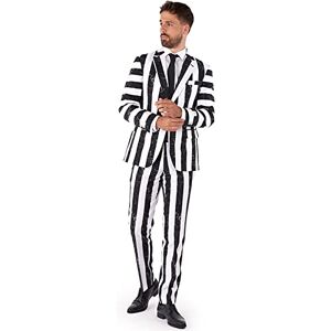 OppoSuits Costume Beetlejuice Premium pour Homme Tenue d'halloween des années 80 Coupe Ajustée Noir Blanc Blazer, Pantalon Et Cravate - Publicité OppoSuits Costume Beetlejuice Premium pour Homme Tenue d'halloween des années 80 Coupe Ajustée Noir Blanc Blazer, Pantalon Et Cravate - Publicité