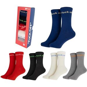 fisura. – Chaussettes amusantes “f*ck off”. Lot de 5 chaussettes originales unisex avec des motifs uniques et imprimés. Chaussettes en coton imprimées pour homme et femme. Publicité fisura. – Chaussettes amusantes “f*ck off”. Lot de 5 chaussettes originales unisex avec des motifs uniques et imprimés. Chaussettes en coton imprimées pour homme et femme. Publicité