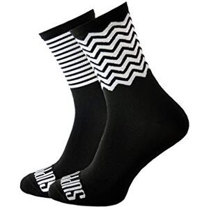 SUPPORT Chaussettes de cyclisme pour hommes, accessoires cyclistes à motifs amusants pour la randonnée, la marche, le vélo, Zig Zag Stripes 45-46 - Publicité SUPPORT Chaussettes de cyclisme pour hommes, accessoires cyclistes à motifs amusants pour la randonnée, la marche, le vélo, Zig Zag Stripes 45-46 - Publicité