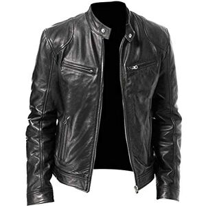 Generic Veste de motard en cuir pour homme Veste de moto vintage pour homme Col montant Blouson bomber en cuir vieilli pour homme, Noir , XXL - Publicité Generic Veste de motard en cuir pour homme Veste de moto vintage pour homme Col montant Blouson bomber en cuir vieilli pour homme, Noir , XXL - Publicité